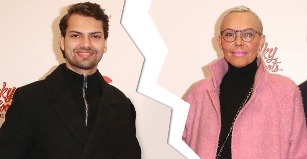 Jimmy Blue Ochsenknecht in einem schwarzen Outfit und Natascha Ochsenknecht in einem rosa Outfit.