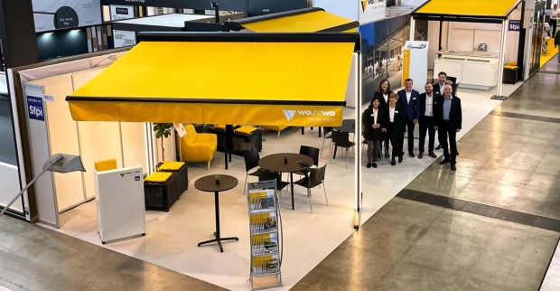 Das WOUNDWO-Team auf seinem Messestand auf der R+T 2024