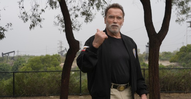 Arnold Schwarzenegger bei einer Umweltveranstaltung.