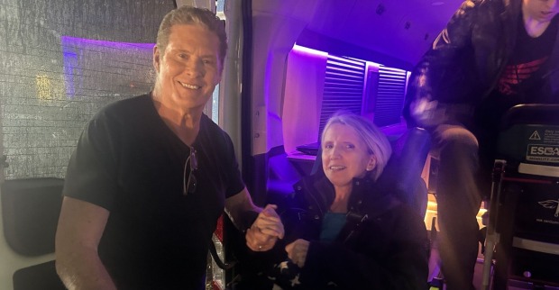 David Hasselhoff und Fan Petra.