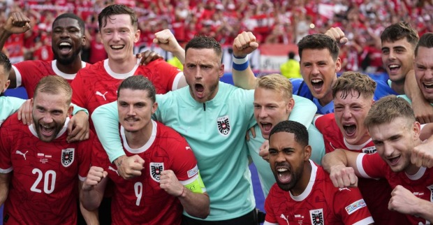 Die österreichische Nationalmannschaft bei der EURO 2024.
