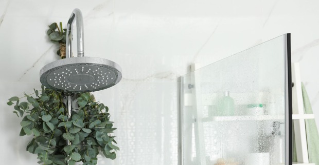 Eukalyptusbündel an der Dusche | Credit: iStock.com/Liudmila Chernetska