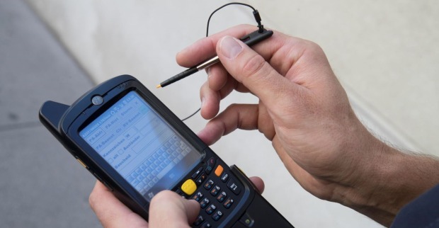 Elektronisches Eingabegerät der Wiener Parkraumüberwachung