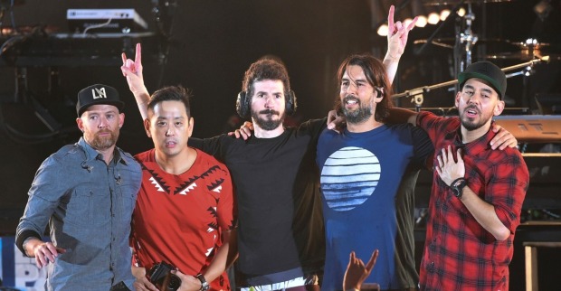 Linkin Park gemeinsam auf der Bühne