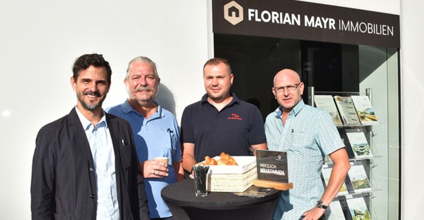 Florian Mayr (Florian Mayr Immobilien), Siegfried Gutbrunner u. Elvir Nikolic (Dorfinstallateur) und Rainer Loacker (Weekend)