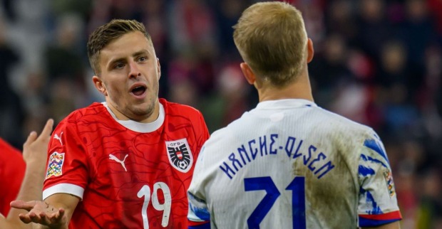 Die beiden Spieler Christoph Baumgartner und Andreas Hanche-Olsen