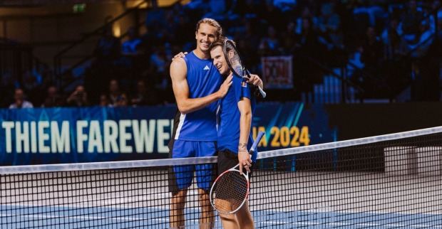 Dominic Thiem und Alexander Zverev auf dem Center Court der Wiener Stadtr