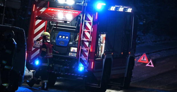 Nächtlicher Einsatz der Feuerwehr.
