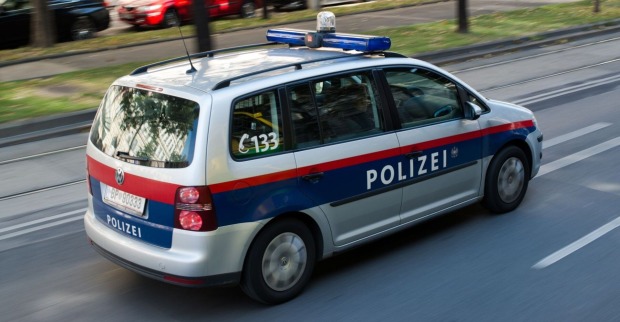 Fahrendes Polieziauto