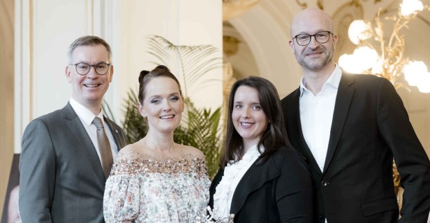 Klaus Weikhard, Eva Poleschinski, Maria Ohrenstein und Bern Pürcher.