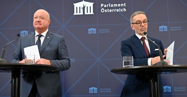 ÖVP-Chef Christian Stocker und FPÖ-Chef Herbert Kickl haben heute eine Einigung beim Budget verkuendet.