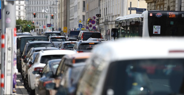 Stau in der Wiener Innenstadt