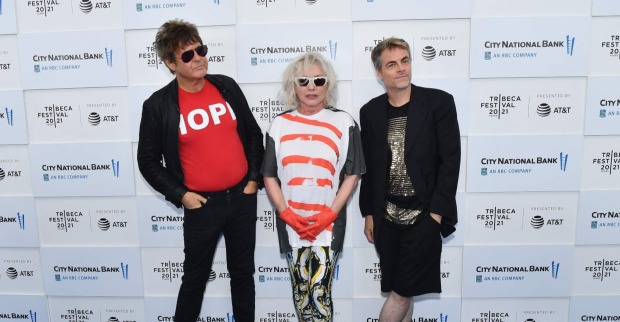 Drummer Clem Burke, Sängerin Debbie Harry und Produzent Rob Roth