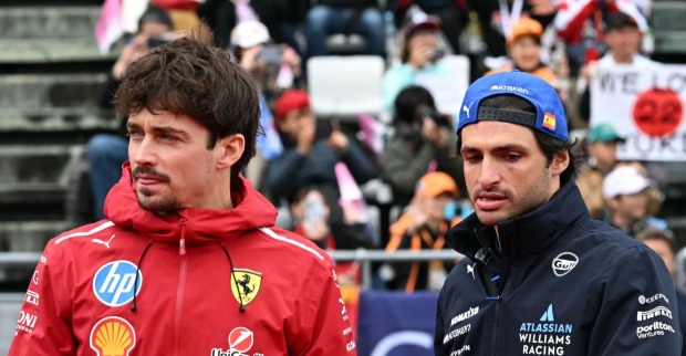Charles Leclerc und Carlos Sainz in Suzuka