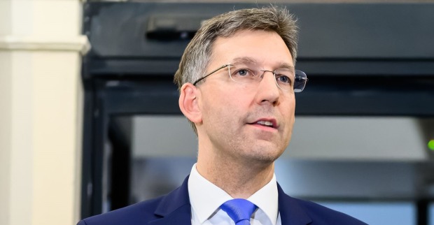 Markus Figl, neuer geschäftsführender Obmann der Wiener ÖVP, bei einem Pressestatement nach seiner Wahl.