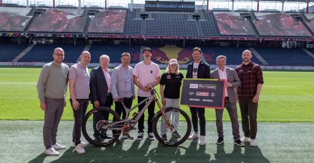 Die Vorfreude auf den Mountain Bike Weltcup in Leogang war beim Pressegespräch in der Red Bull Arena spürbar.
