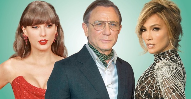 Taylor Swift, Daniel Craig, Jennifer Lopez