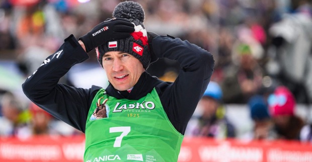 Kamil Stoch im Zielraum von Planica