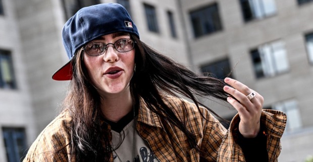 Billie Eilish in Berlin während eines Fotoshootings