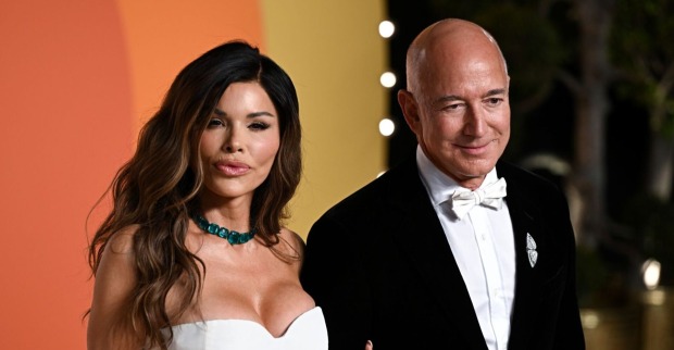 Lauren Sanchez und Jeff Bezos in Abendgarderobe