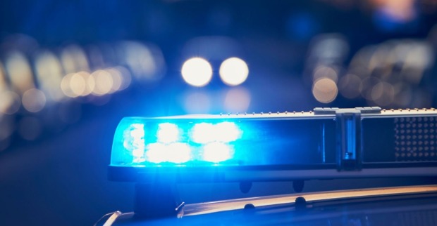 Leuchtende Sirene eines Polizeiwagens