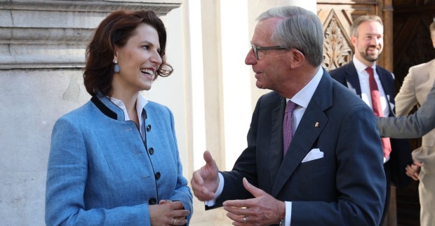 Karoline Edtstadler und Wilfried Haslauer.