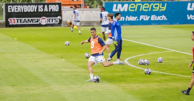 Cristiano Ronaldo beim Training in Saalfelden.