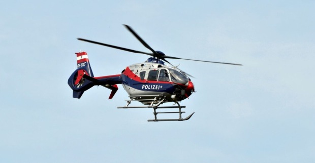 Polizeihubschrauber in der Luft