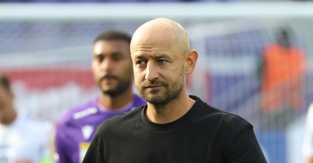 Trainer Stephan Helm (Austria) am Sonntag, 24. August 2025, anl. einer Fußball-Bundesliga-Begegnung zwischen FK Austria Wien und TSV Egger Glas Hartberg in der Generali Arena in Wien