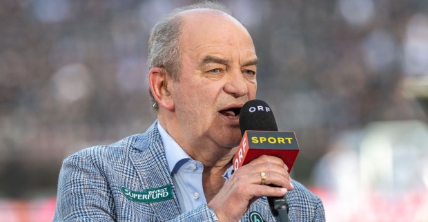 V Experte Herbert Prohaska (ORF) am Donnerstag, 01. Mai 2025, vor dem Uniqa ÖFB Cup Finale zwischen RZ Pellets WAC und TSV Egger Glas Hartberg in Klagenfurt