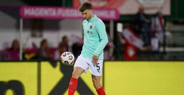 Stefan Posch während des WM-Qualifikationsspiels zwischen Österreich und Rumänien am Samstag, dem 7. Juni 2025, in Wien