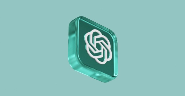 3D-Logo von OpenAI auf türkisfarbenem Hintergrund – Symbol für das neue ChatGPT-5-Modell.