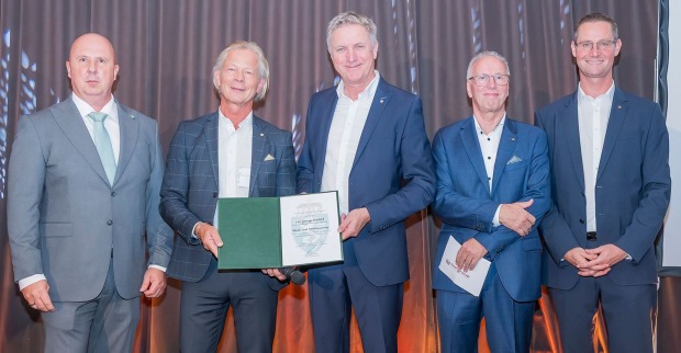 LAbg. Willibald Spörk, Eigentümer Manfred Brandner, CEO &amp; Gesellschafter Walter Khom und die beiden Gesellschafter Wolfgang Schaffer und Stefan Düss