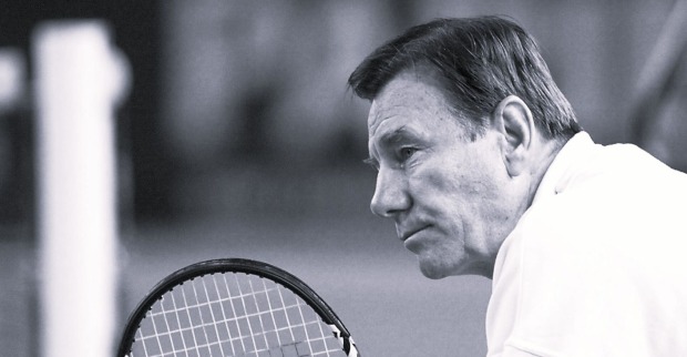 Nikola Pilic während eines Trainings der kroatischen Davis-Cup-Mannschaft
