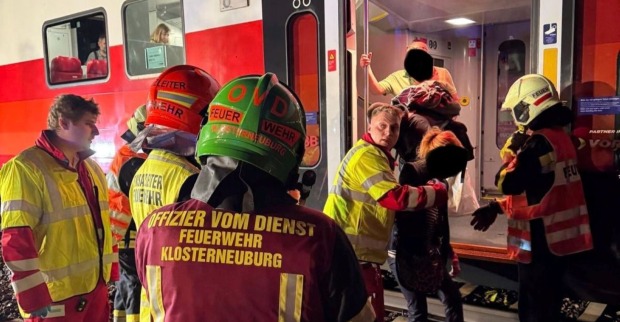 Einsatzfoto der Feuerwehr Klosterneuburg auf der Franz Josefs Bahn