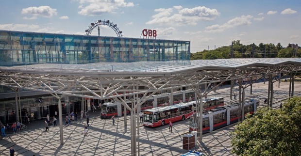 Panoramaansicht des Wiener Pratersterns