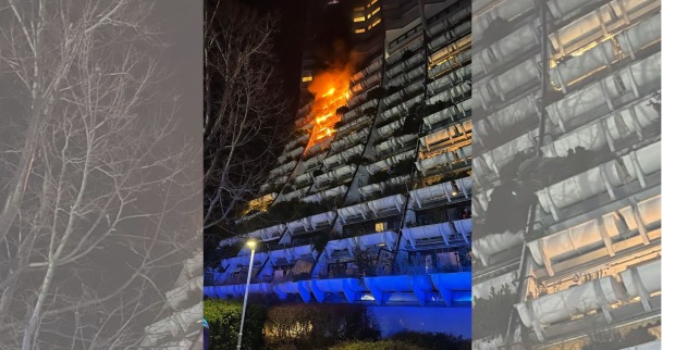Wohnungsbrand im Wohnpark Alterlaa im 23. Wiener Gemeindebezirk Liesing
