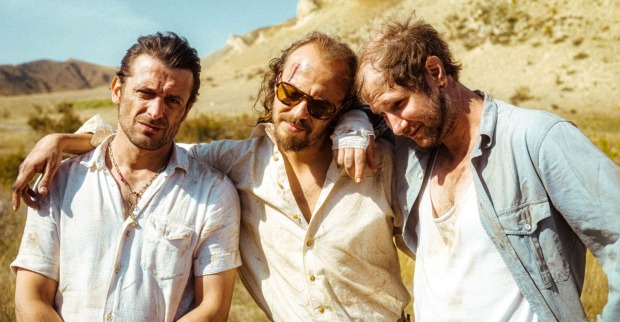 Die Wiener Gruppe Wanda während eines Foto-Shootings