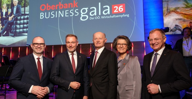 Oberbank Businessgala 2026: Prammer, Lindner, Gasselsberger, Haiden und Stelzer
