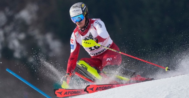 Manuell Feller auf der Piste.