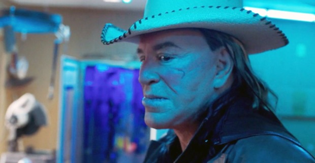 Mickey Rourke mit Cowboyhut.