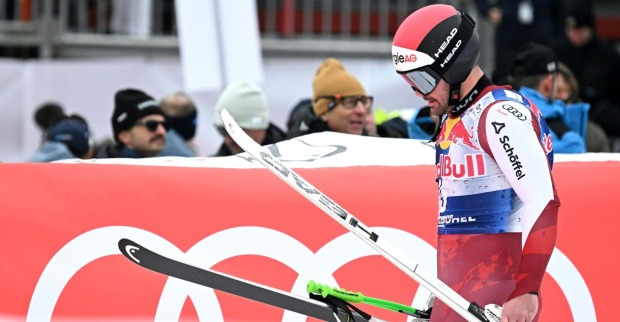 Vincent Kriechmayr nach der Abfahrt in Kitzbühel.