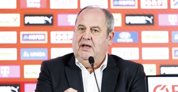 ÖFB-Aufsichtsratsvorsitzender Josef Pröll am Samstag, 29. November 2025, anl. einer PK zur Ankunft der U17-Mannschaft nach der WM in Wien