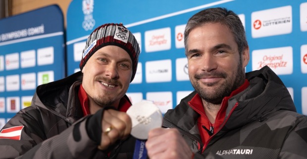 Olympia-Feier: Manuel Feller und Vincent Kriechmayr
