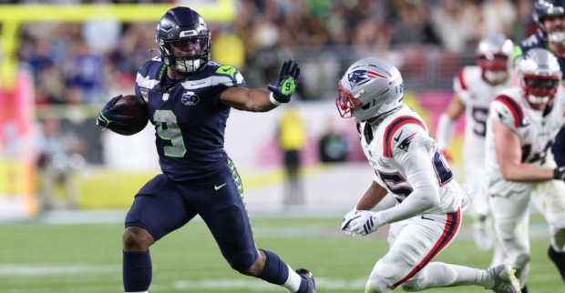 Super Bowl 2026: Seahawks-Defensive stoppt die Patriots.