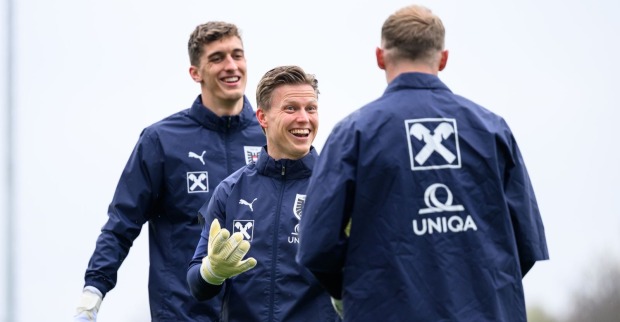 Patrick Pentz trainiert mit dem ÖFB-Team für das Länderspiel von Österreich gegen Südkorea