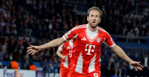 Harry Kane erzielt per Elfmeter das 1:0 für den FC Bayern gegen PSG