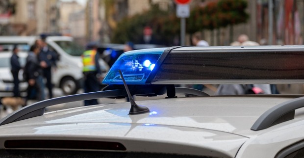 Polizei in Ungarn als Themenbild für die Bombendrohungen während der Wahl