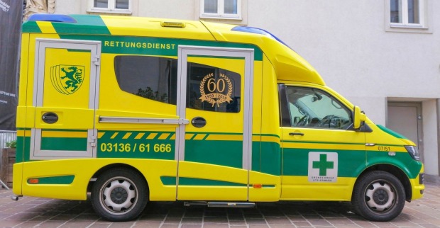 Rettungswagen in Graz