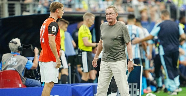 Ralf Rangnick nach der Niederlage gegen Argentinien.